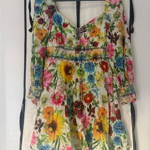 Alice + Olivia Floral Crawford Sweetheart Dress